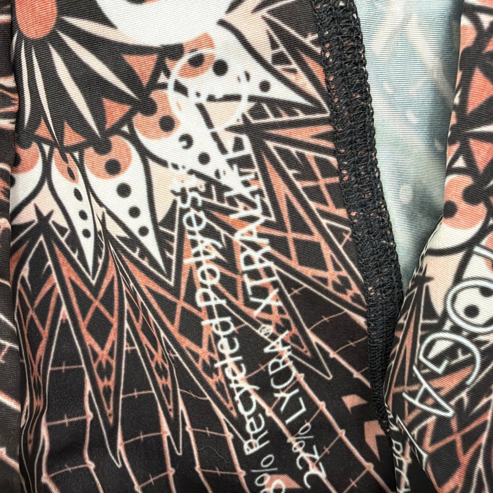 Yoga Democracy Leggings Womens S Brown Geometric Mandala Flare Yoga Bell Bottoms - Picture 6 of 8